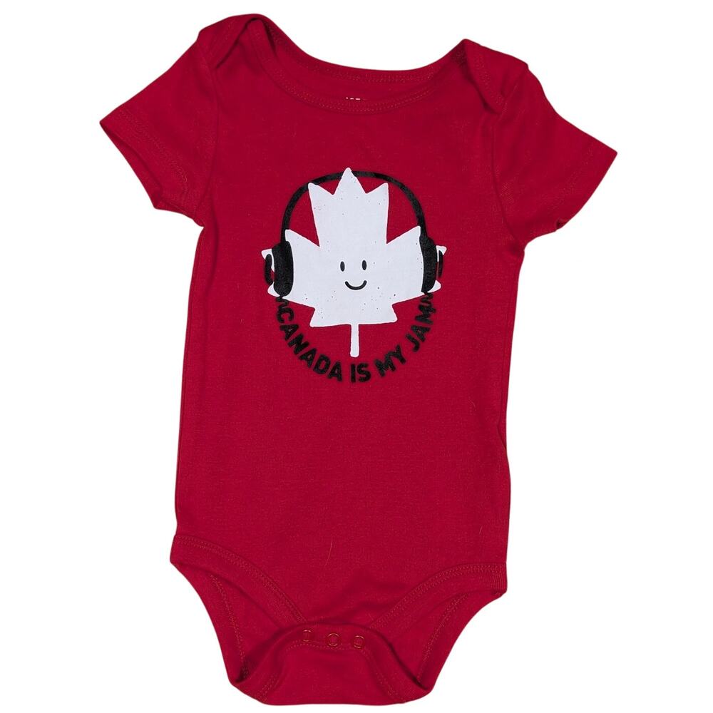 New Canadian Baby Onesie Maple Leaf Boy or Girl 6-12 Months